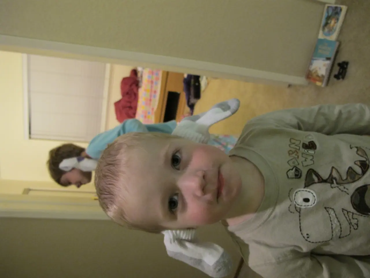 Six- and nine-year-old children donned diapers.