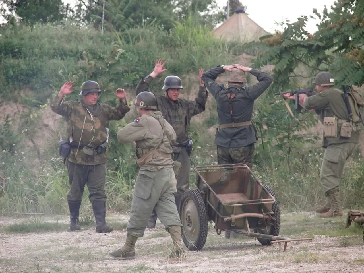 Medical professionals from the National Guard undergoing training in the vicinity of Valmiera
