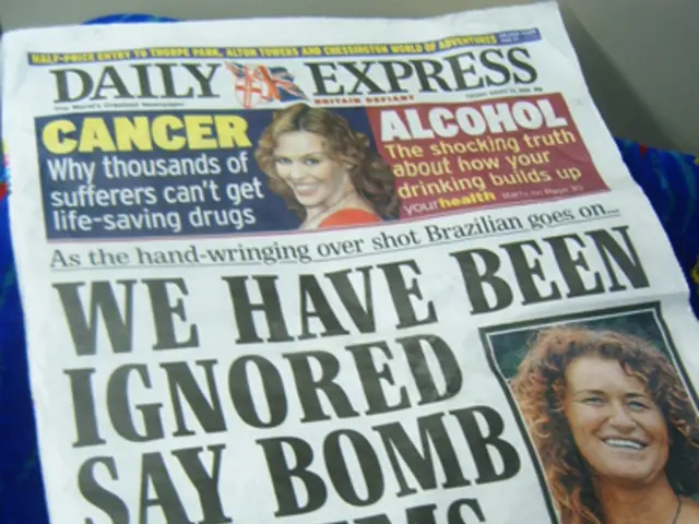 In this image we can see a newspaper on which two woman photos and some text are present.